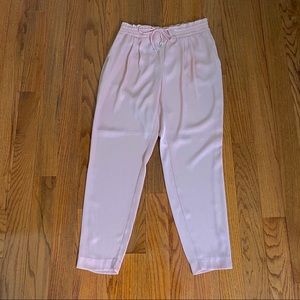 Zara Mauve Elastic Waist Dress Pants Size Large
